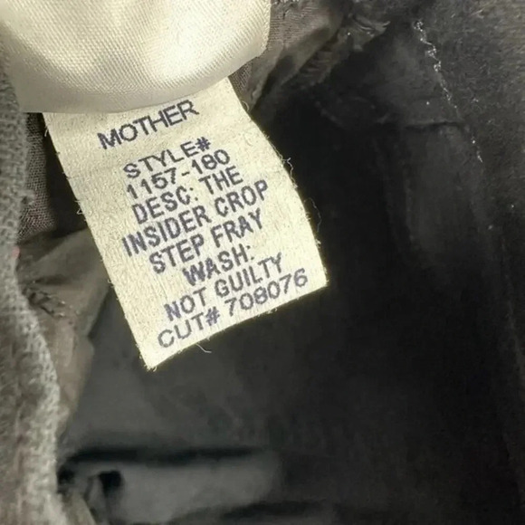 MOTHER THE INSIDER CROP STEP FRAY SIZE 25 B754 - Picture 5 of 7